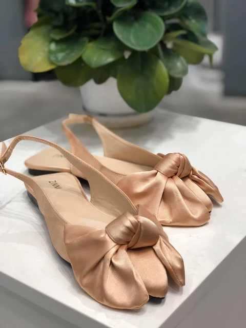 Slingback nơ lụa